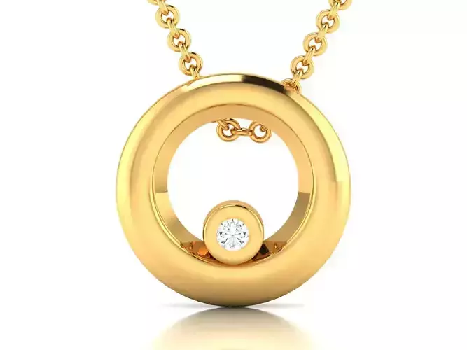 Women Diamond Pendant 3D print model