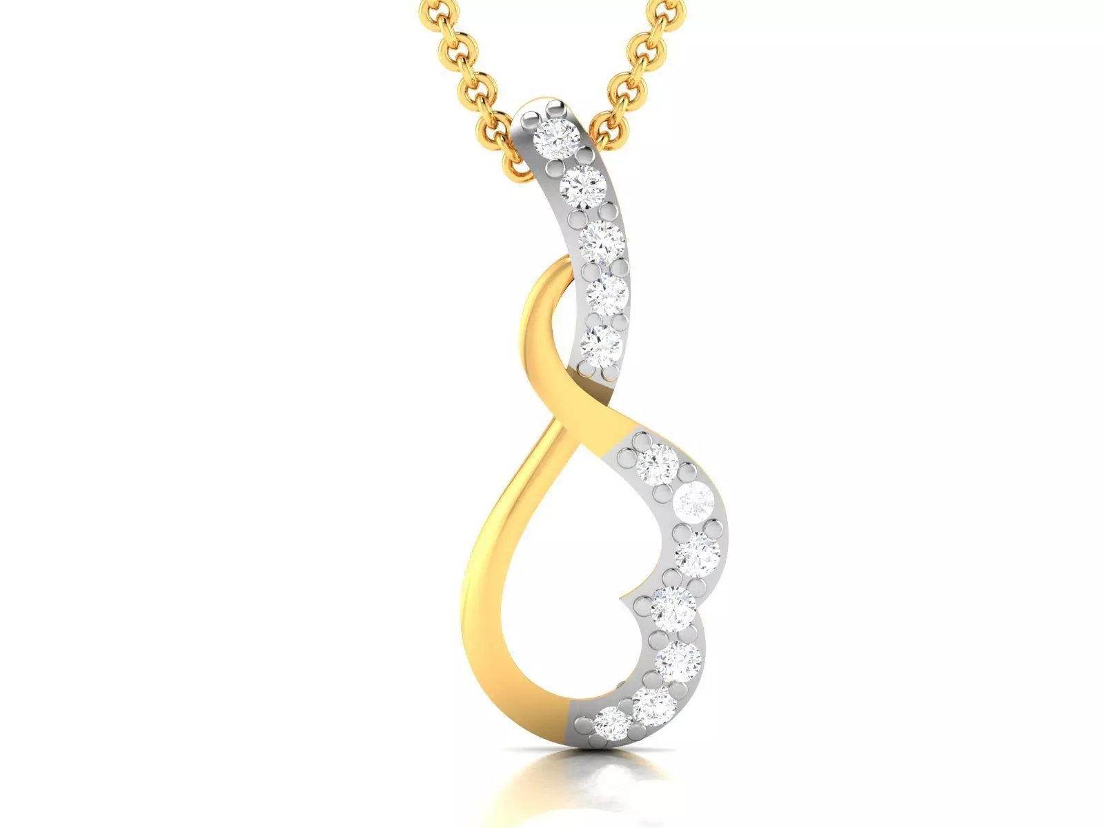 Women Diamond Pendant 3D print model_0