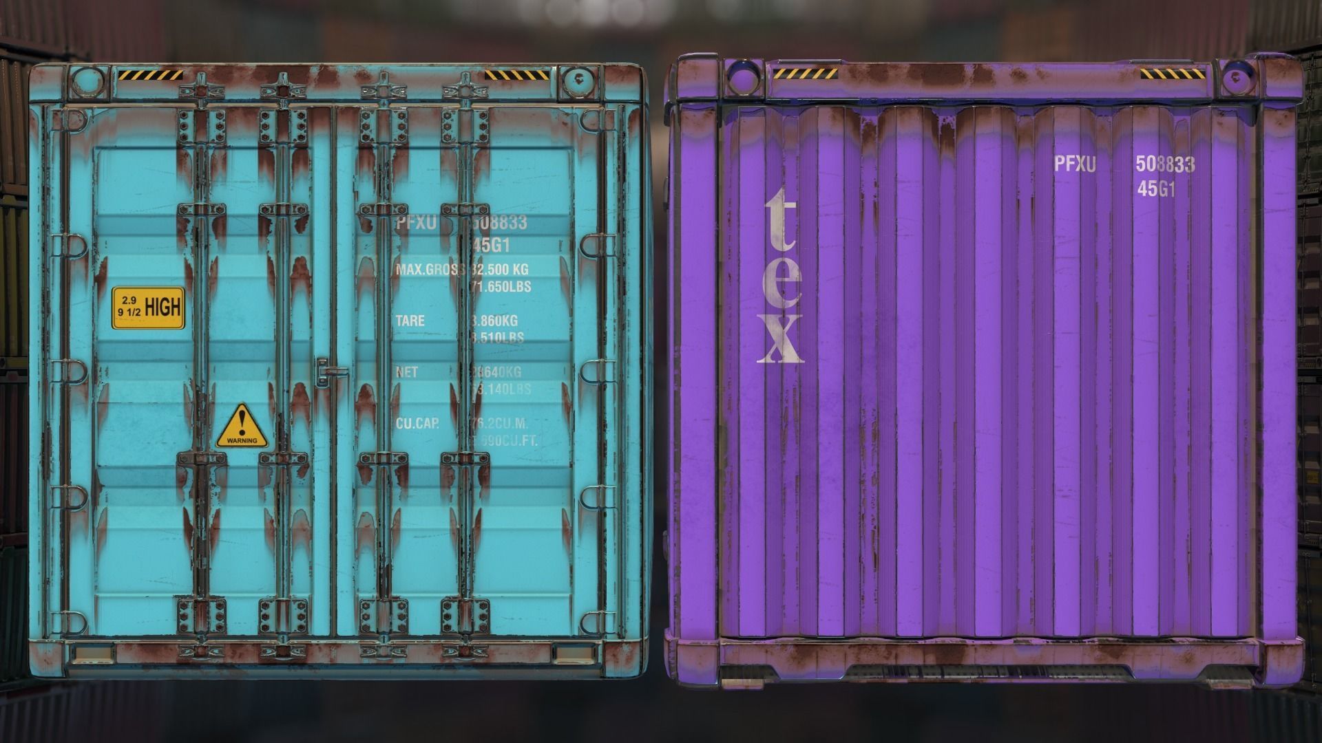 Cargo Shipping Container Free 3D model_3