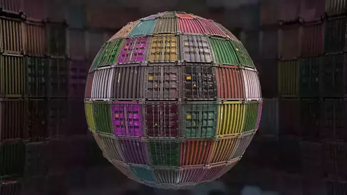 Cargo Shipping Container Free 3D model