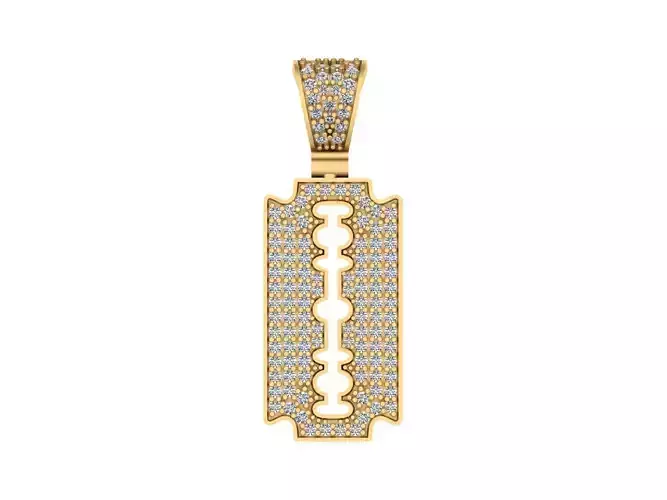 Razor Blade Pendant 3D print model
