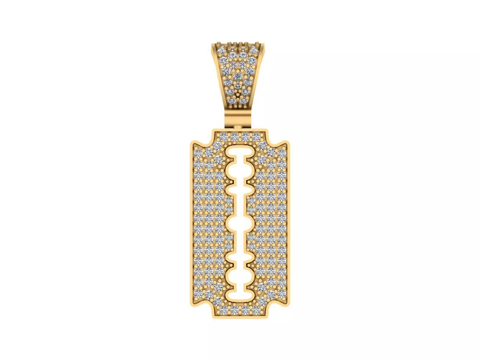 Razor Blade Pendant 3D print model 3D print model