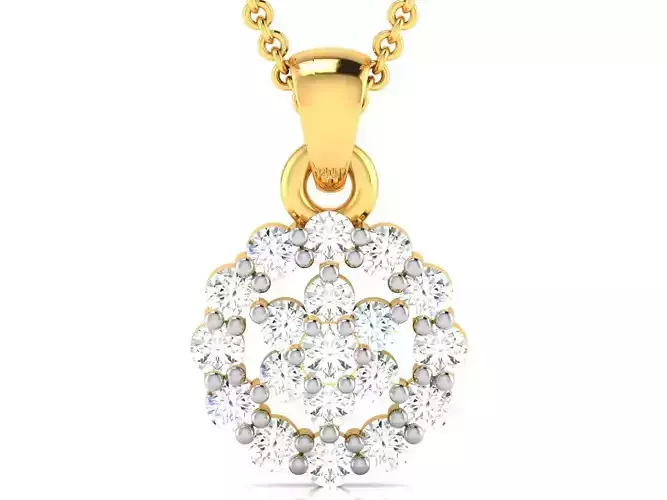 Women Diamond Pendant 3D print model