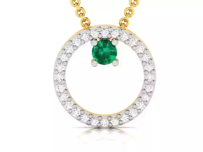Women Diamond Pendant 3D print model