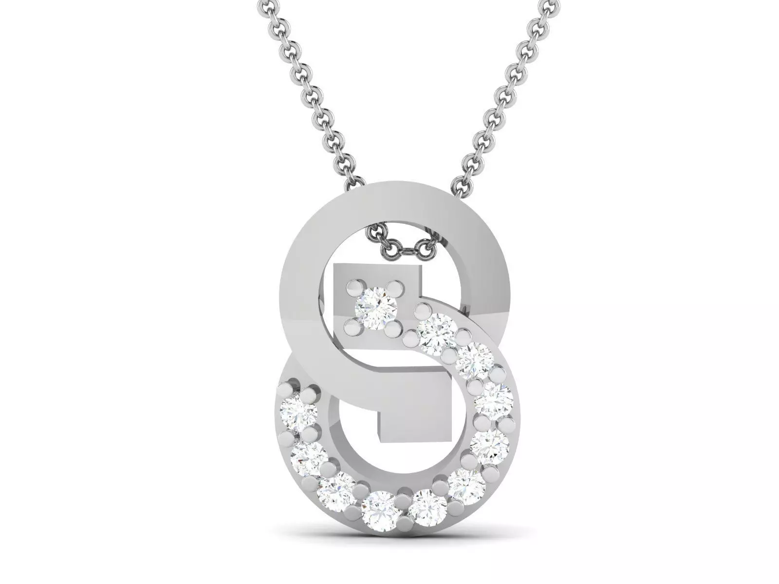Women Diamond Pendant 3D print model