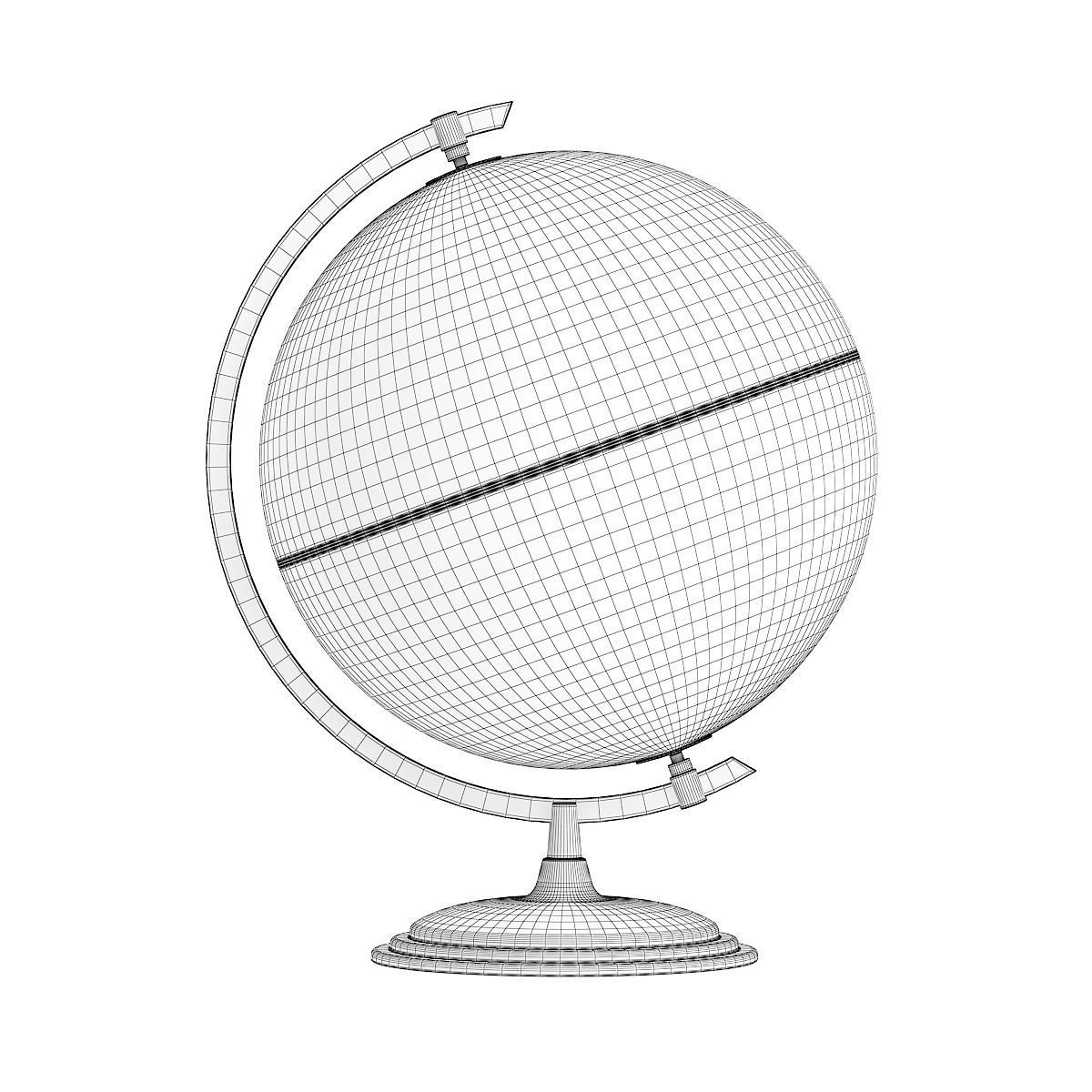 Antique Globe 3D model_1