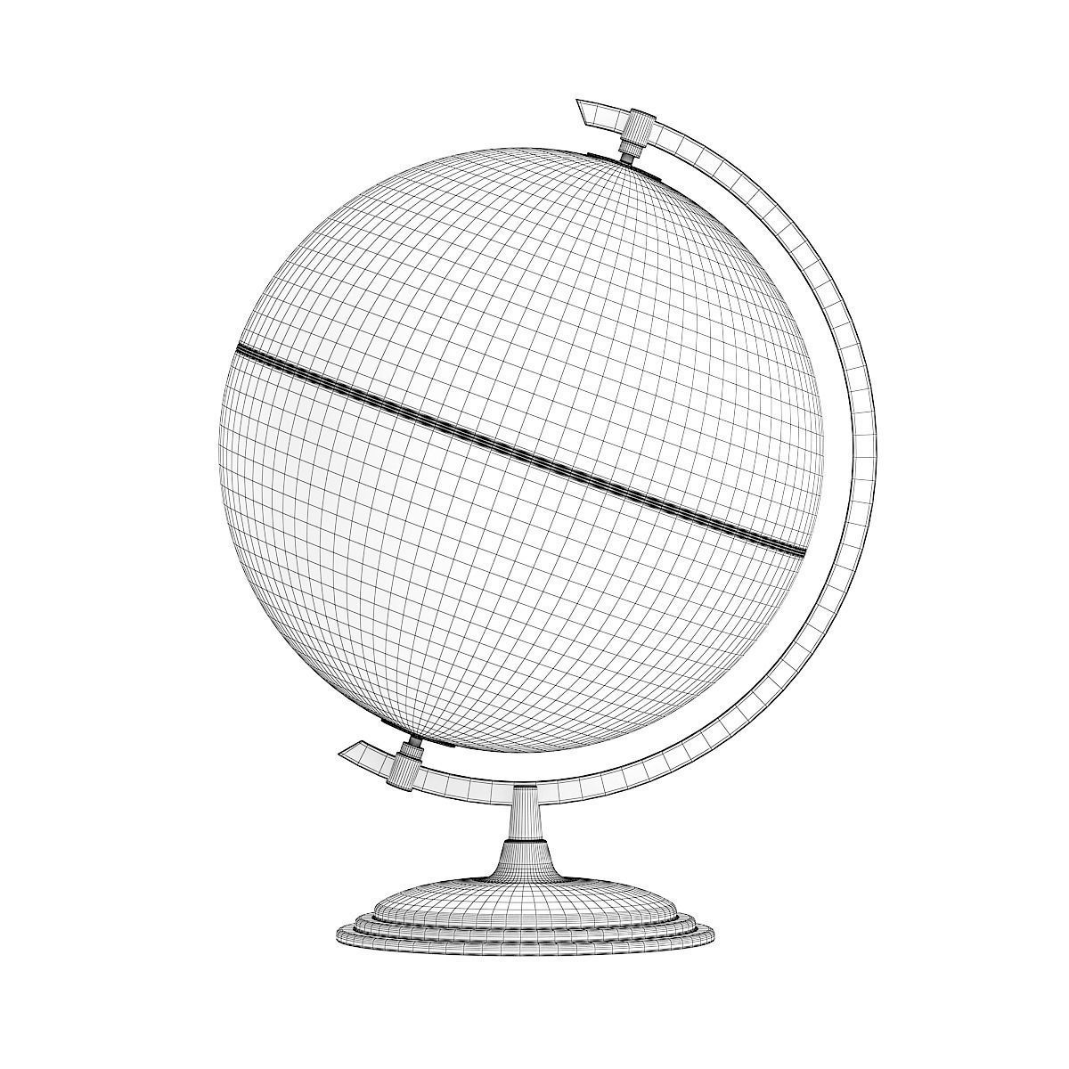 Antique Globe 3D model_3