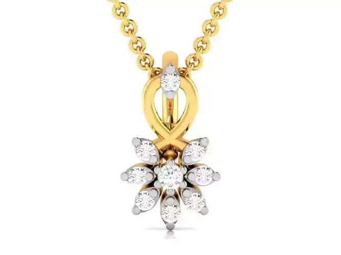 Women Diamond Pendant 3D print model