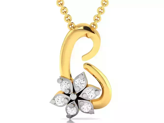Women Diamond Pendant 3D print model