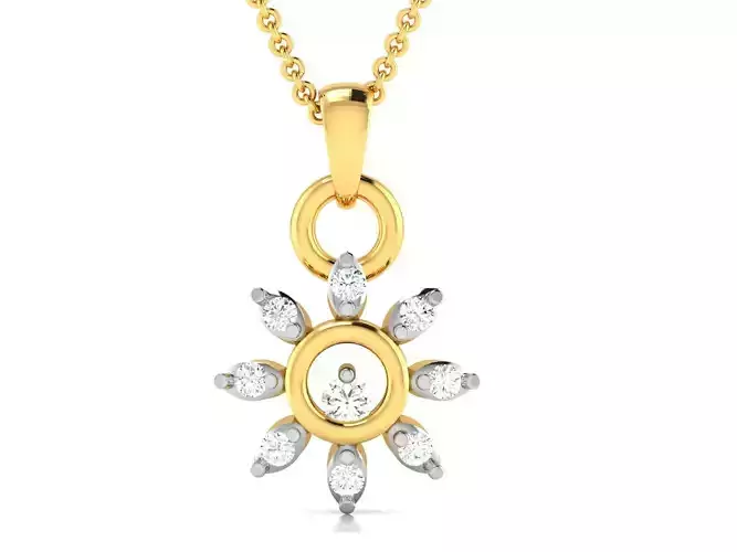Women Diamond Pendant 3D print model