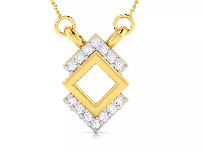 Women Diamond Pendant 3D print model