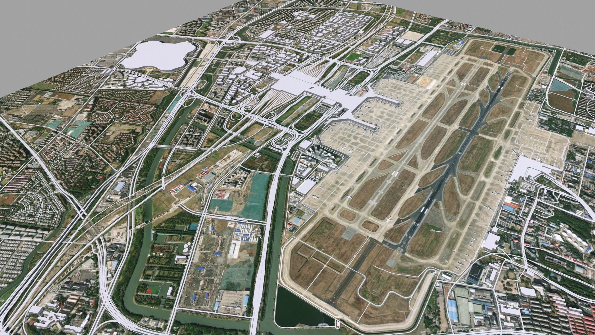 Shanghai Hongqiao International Airport 3D model_7
