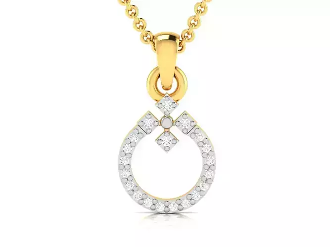 Women Diamond Pendant 3D print model