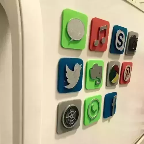 IOS icon fridge magnet CAMERA 3D model