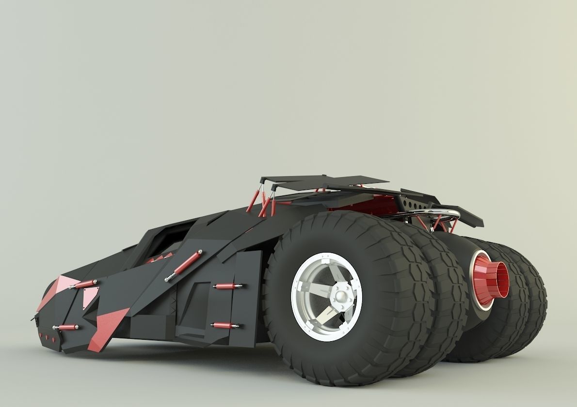 Batmobile car 3D model_4