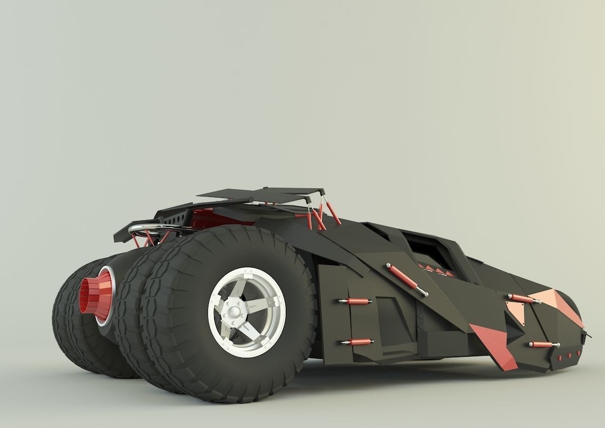 Batmobile car 3D model_2