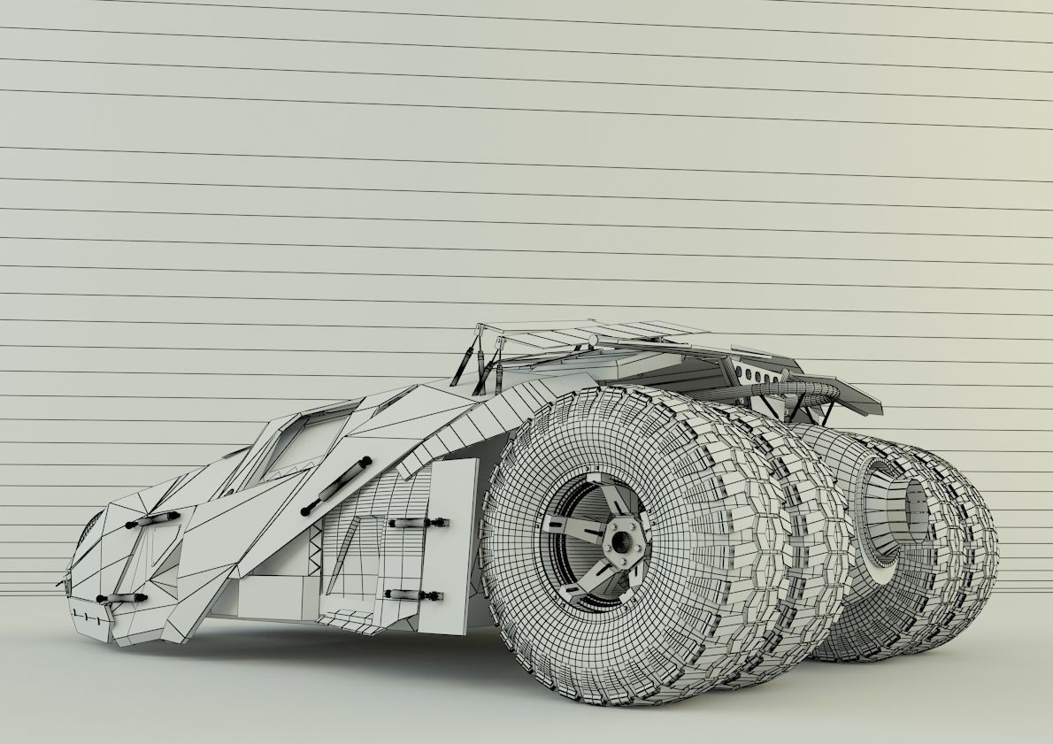 Batmobile car 3D model_5