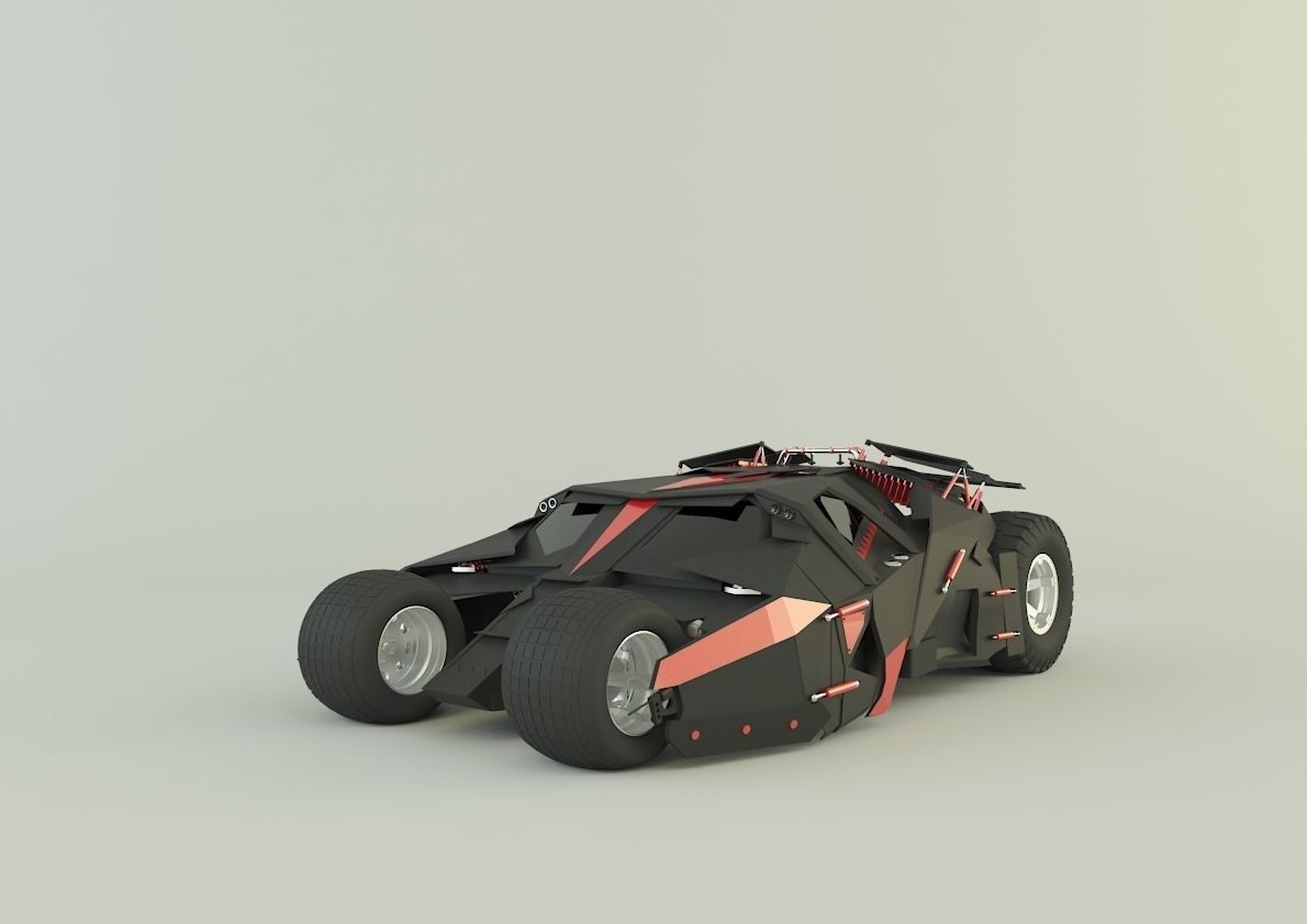 Batmobile car 3D model_1