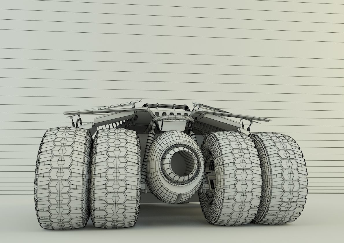 Batmobile car 3D model_6