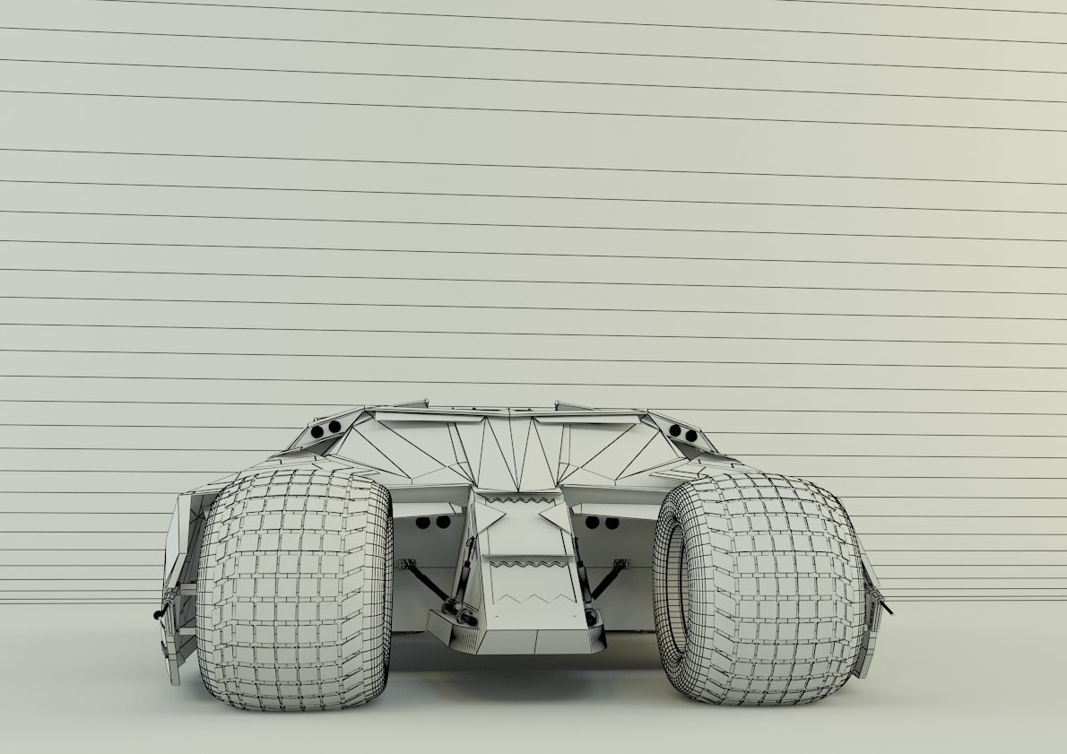 Batmobile car 3D model_9