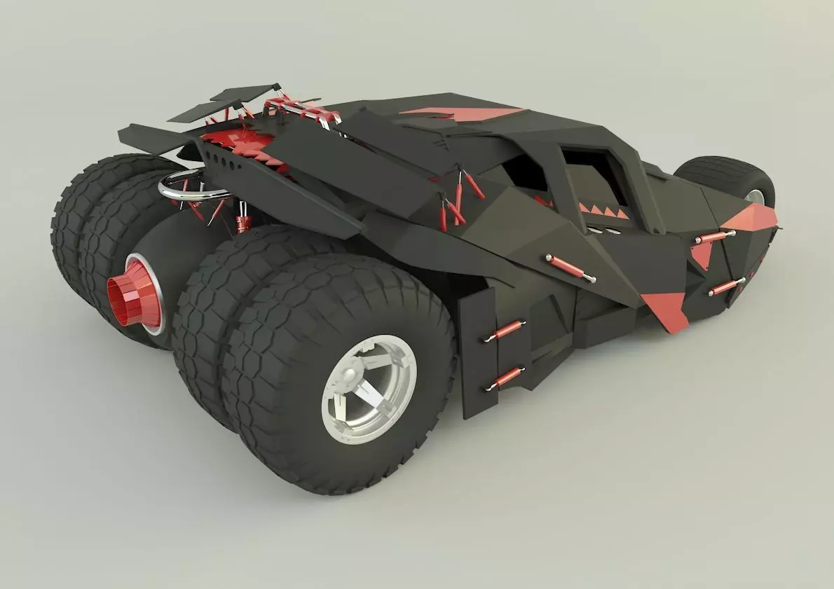 Batmobile car 3D model_0