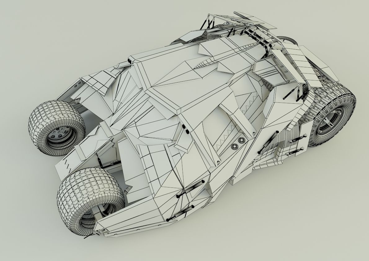 Batmobile car 3D model_10