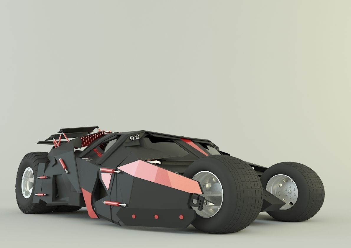 Batmobile car 3D model_3