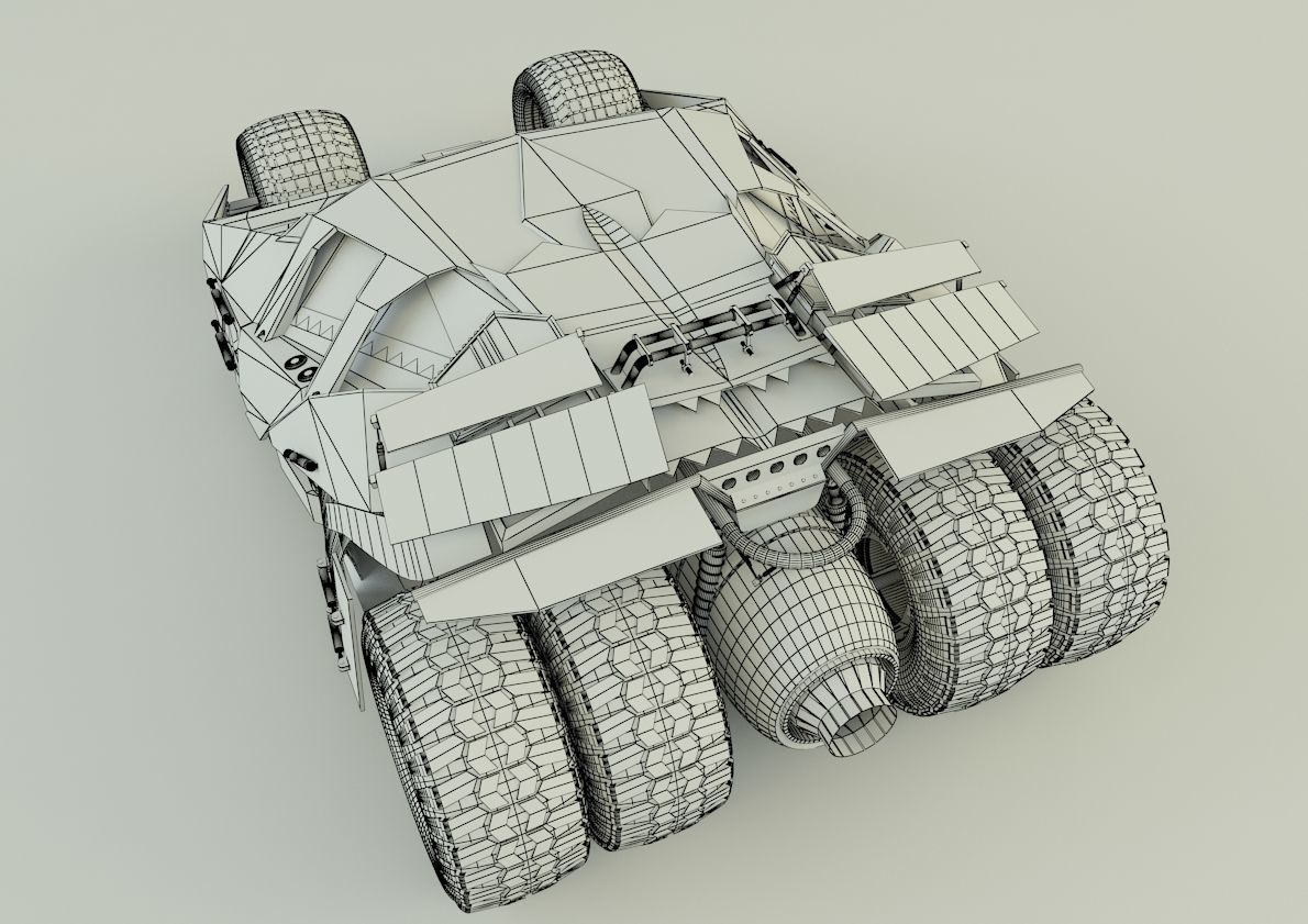 Batmobile car 3D model_12