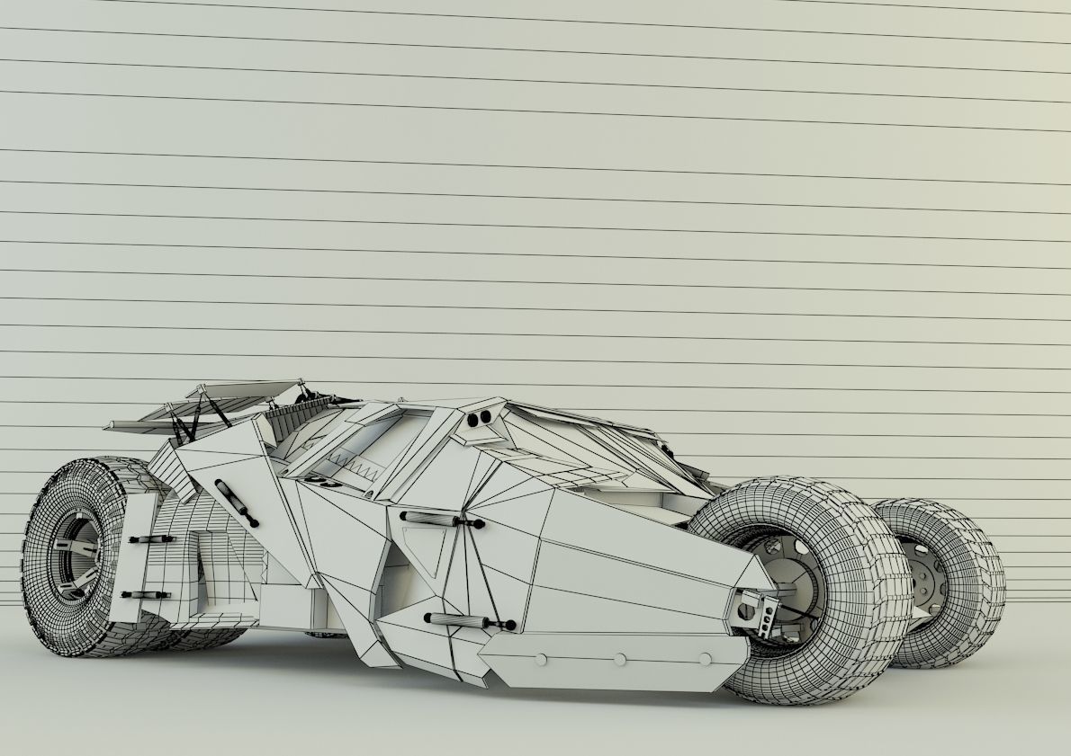 Batmobile car 3D model_8