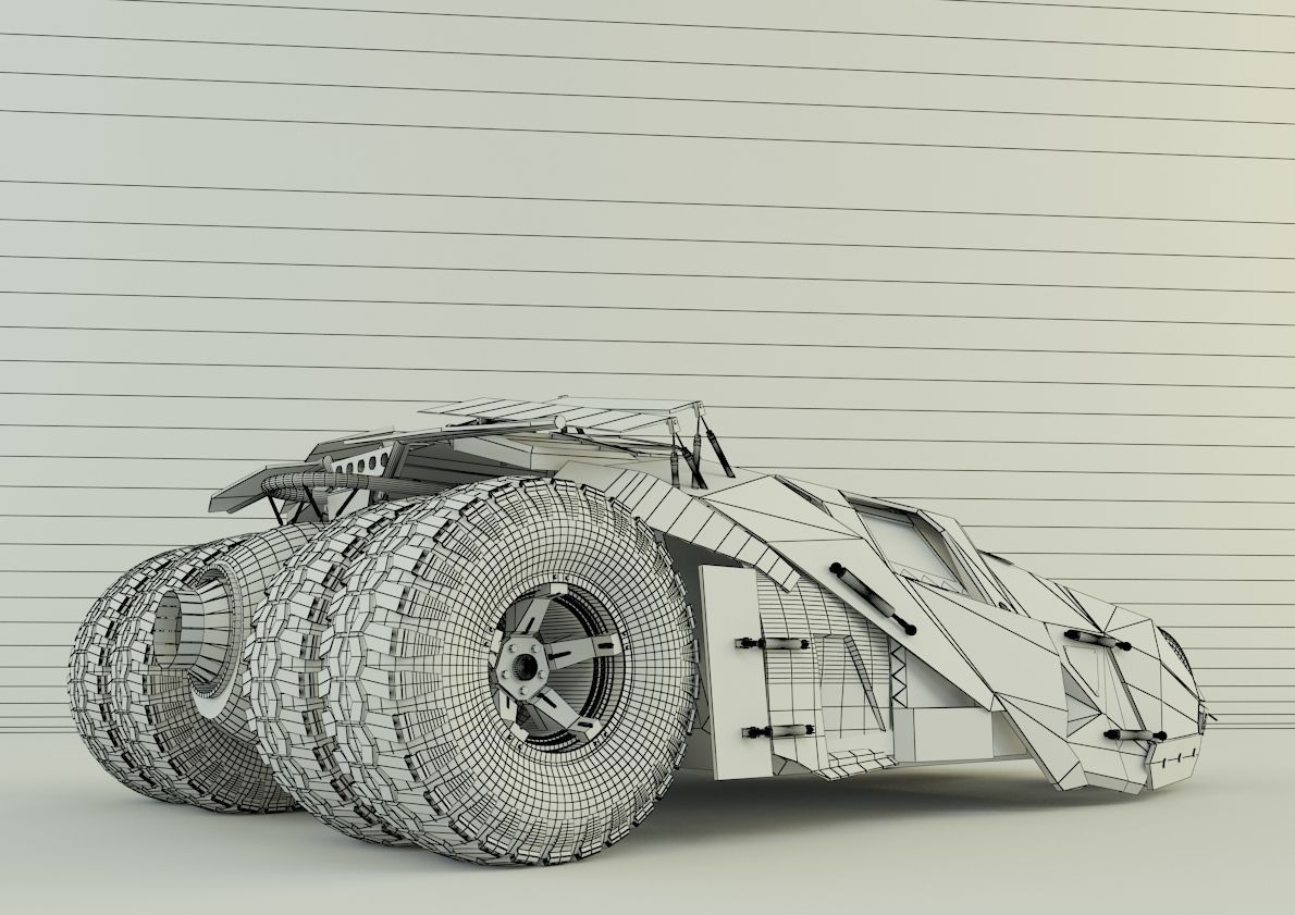 Batmobile car 3D model_7