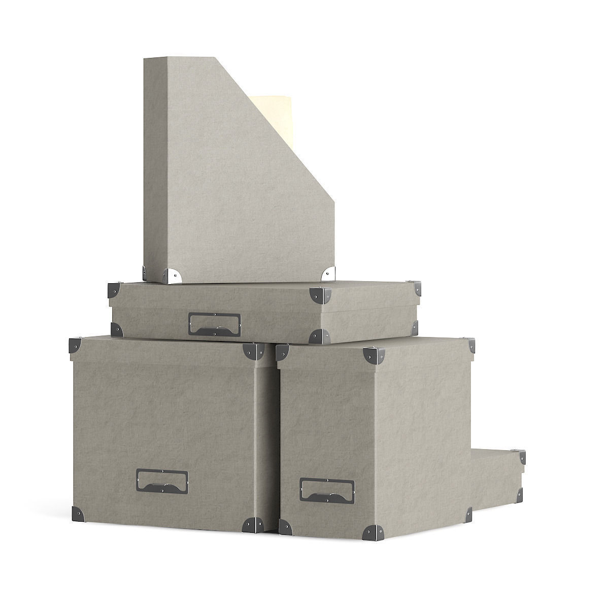 Grey Boxes 3D model_4