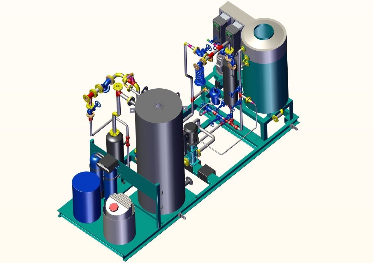 FIRED STEAM GENERATOR SKID 3D model_7