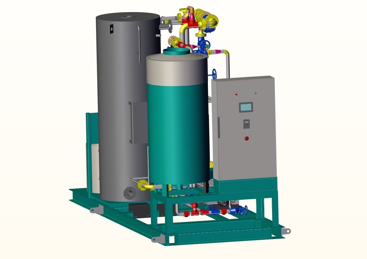 FIRED STEAM GENERATOR SKID 3D model_9