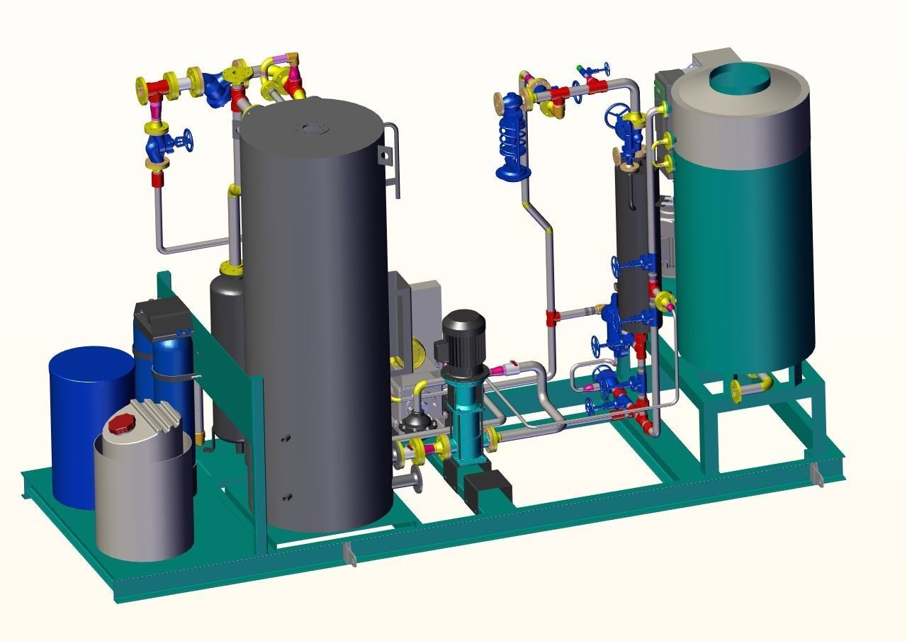 FIRED STEAM GENERATOR SKID 3D model_8