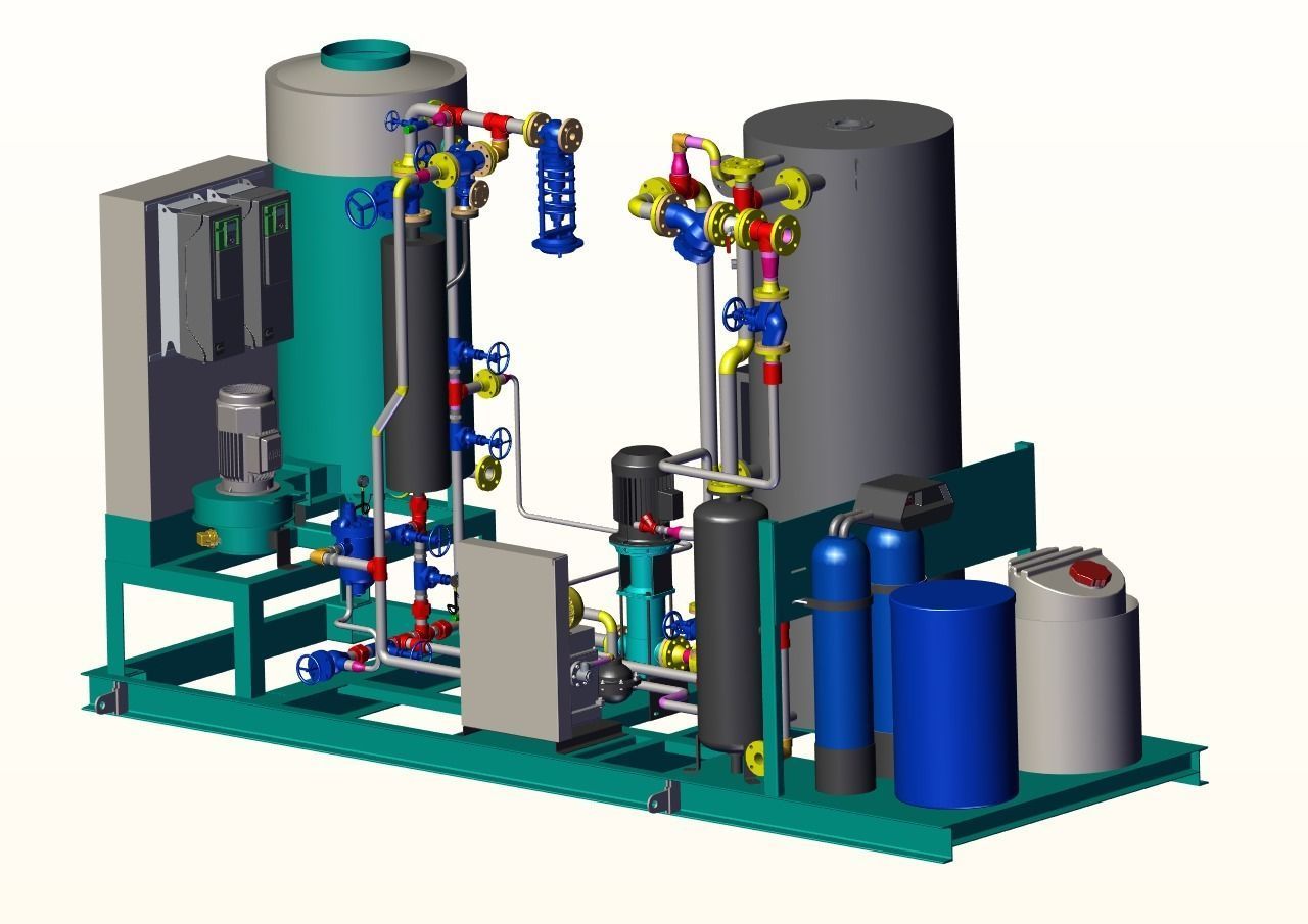 FIRED STEAM GENERATOR SKID 3D model_5