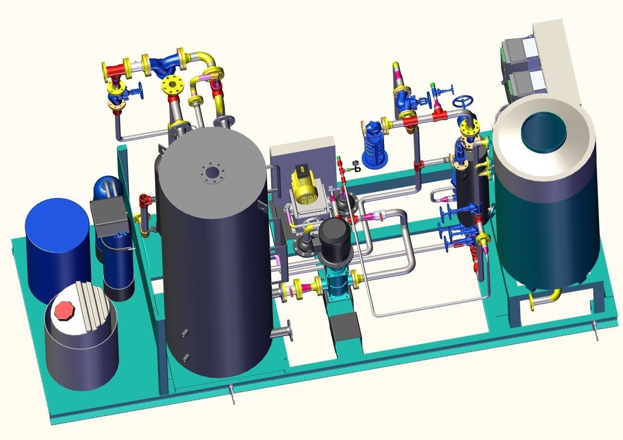 FIRED STEAM GENERATOR SKID 3D model_11