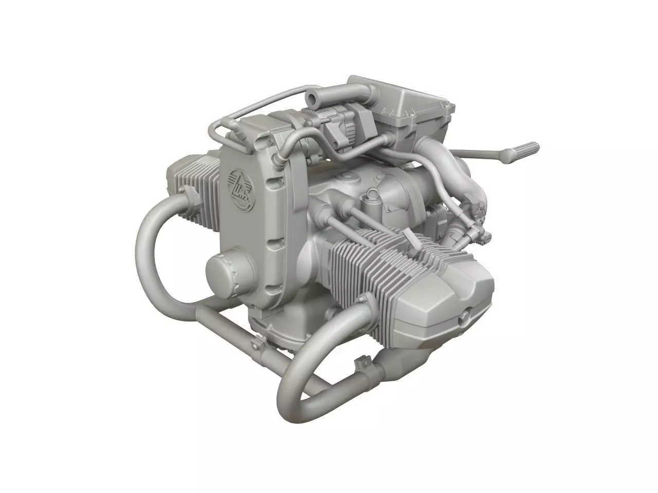 Engine of motorcycle Ural 12 scale 3D print model