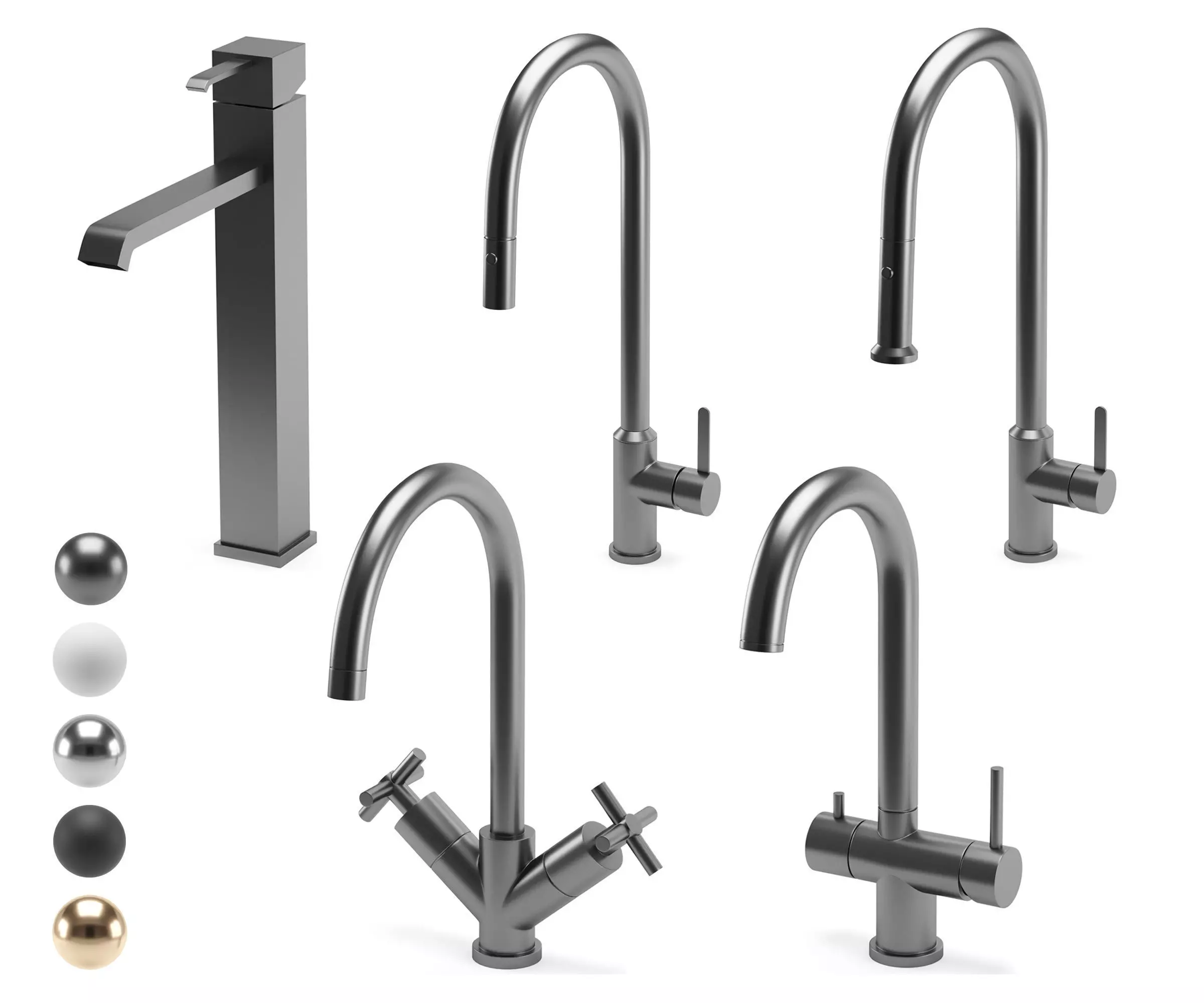 CRISTINA kitchen faucets 3D model_0