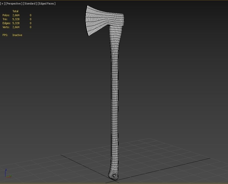 Axe M03 - with STL Low-poly 3D model_18