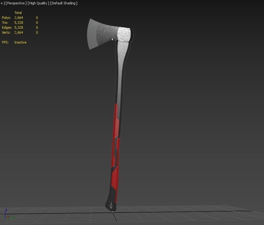 Axe M03 - with STL Low-poly 3D model_19