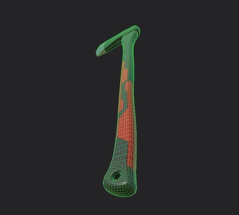 Axe M03 - with STL Low-poly 3D model_16