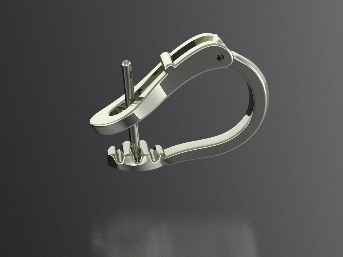 lock for earrings11 3D print model_5