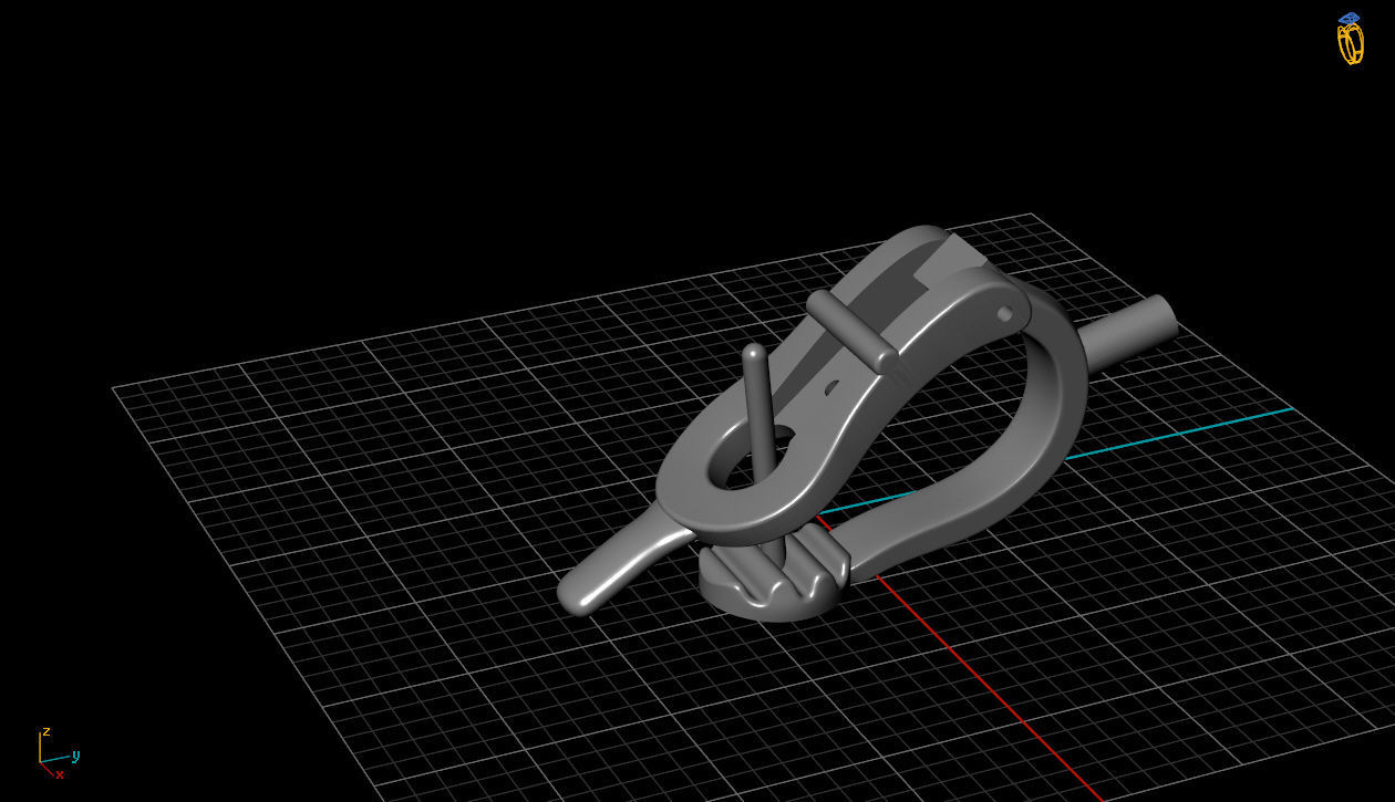 lock for earrings11 3D print model_1