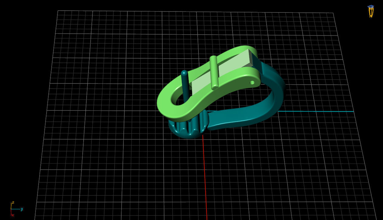 lock for earrings11 3D print model_2