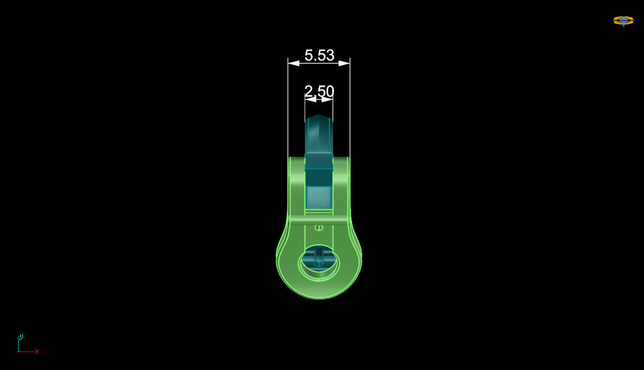 lock for earrings11 3D print model_8