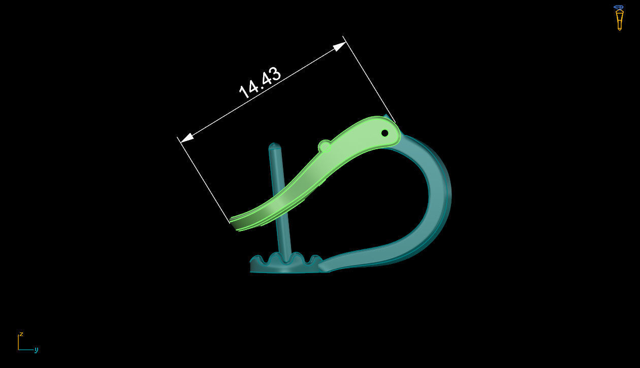 lock for earrings11 3D print model_7