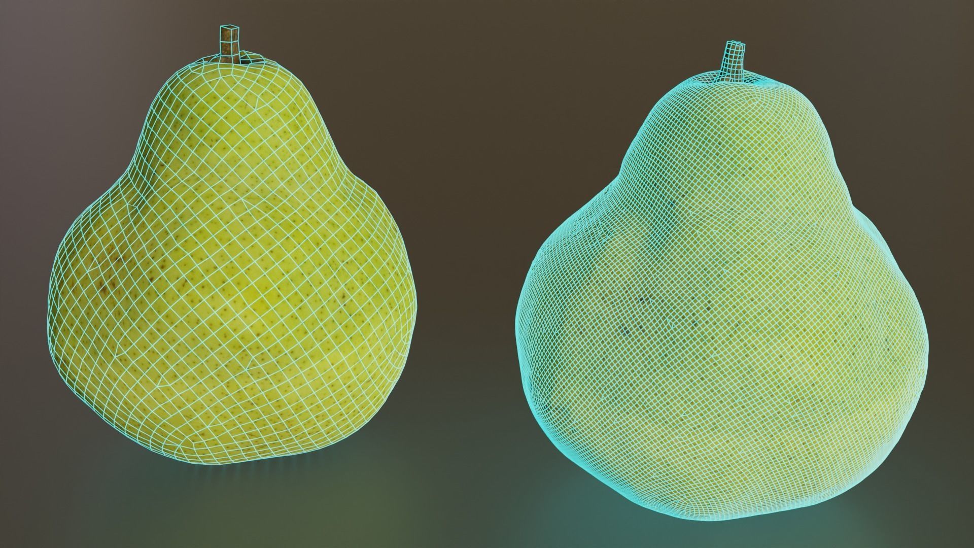Pear Fruit 2 Photorealistic Low-poly 3D model_3