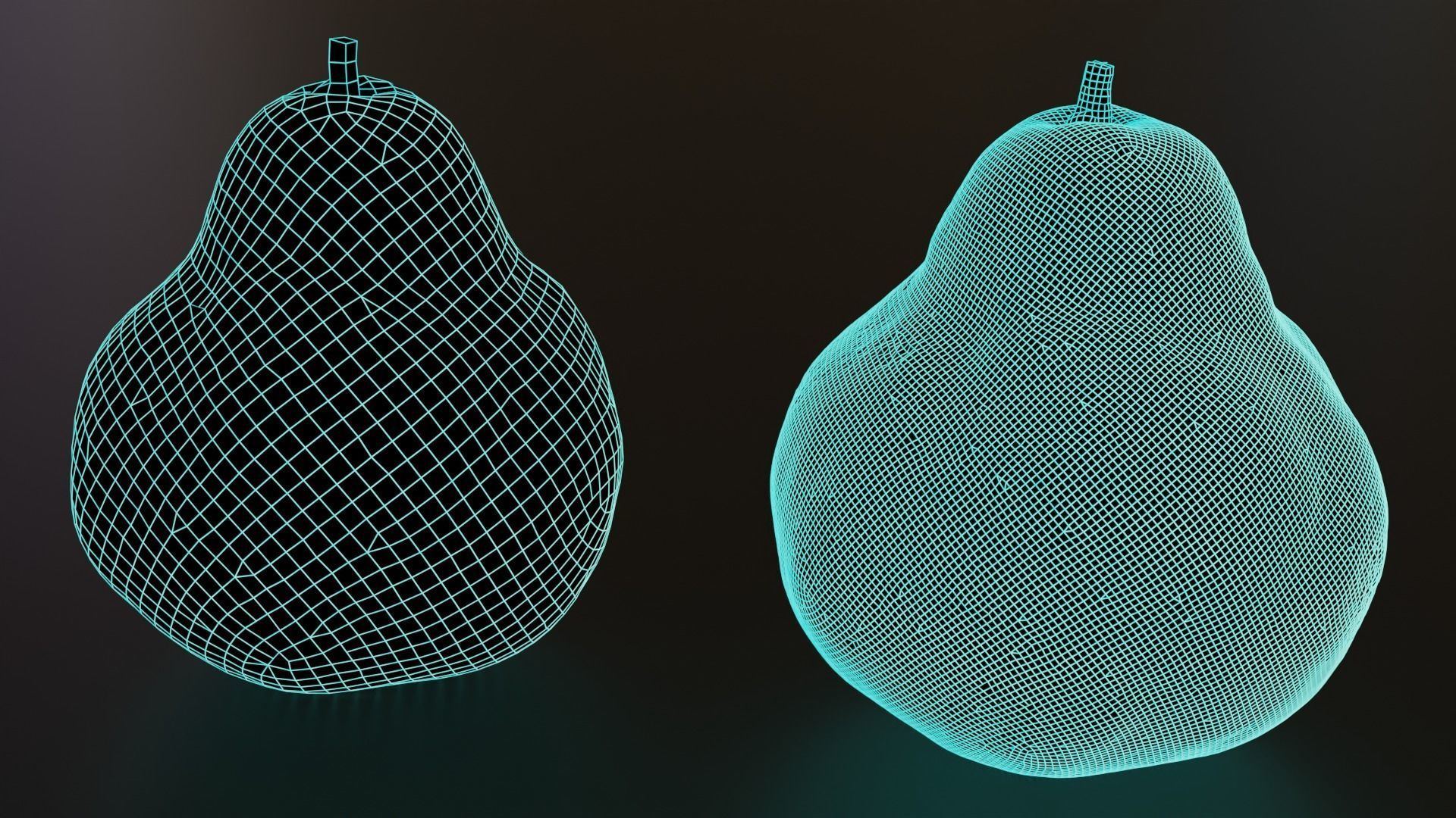 Pear Fruit 2 Photorealistic Low-poly 3D model_4