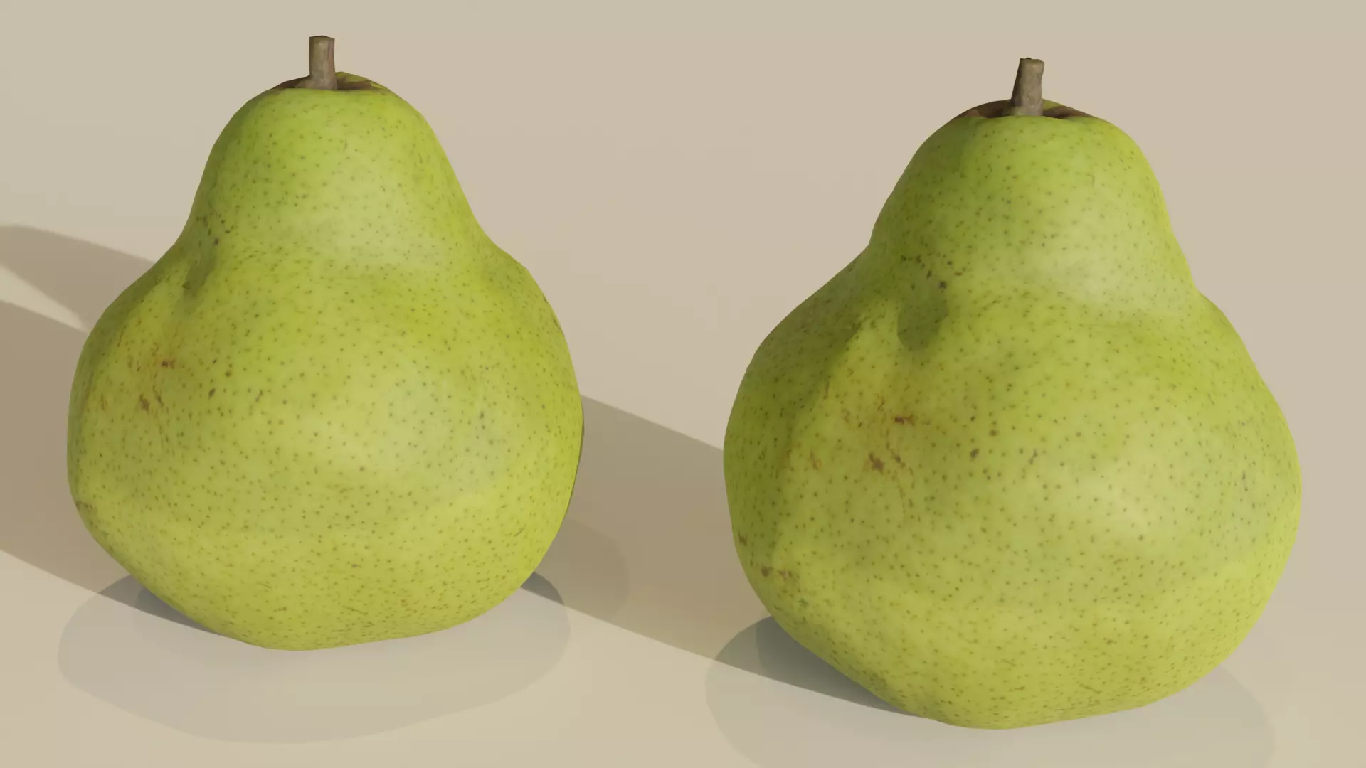 Pear Fruit 2 Photorealistic Low-poly 3D model_0