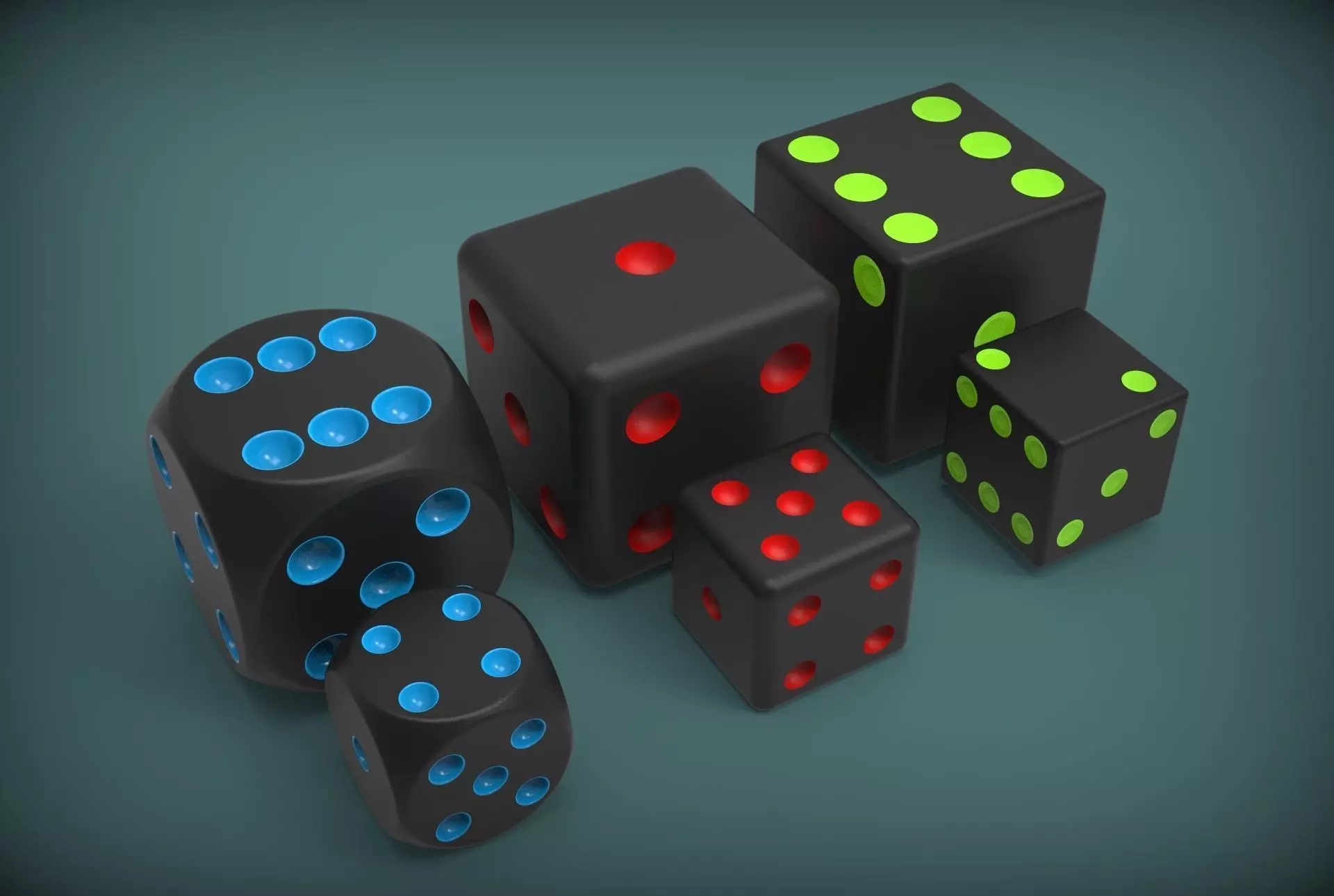 Dices dice 3D model_0